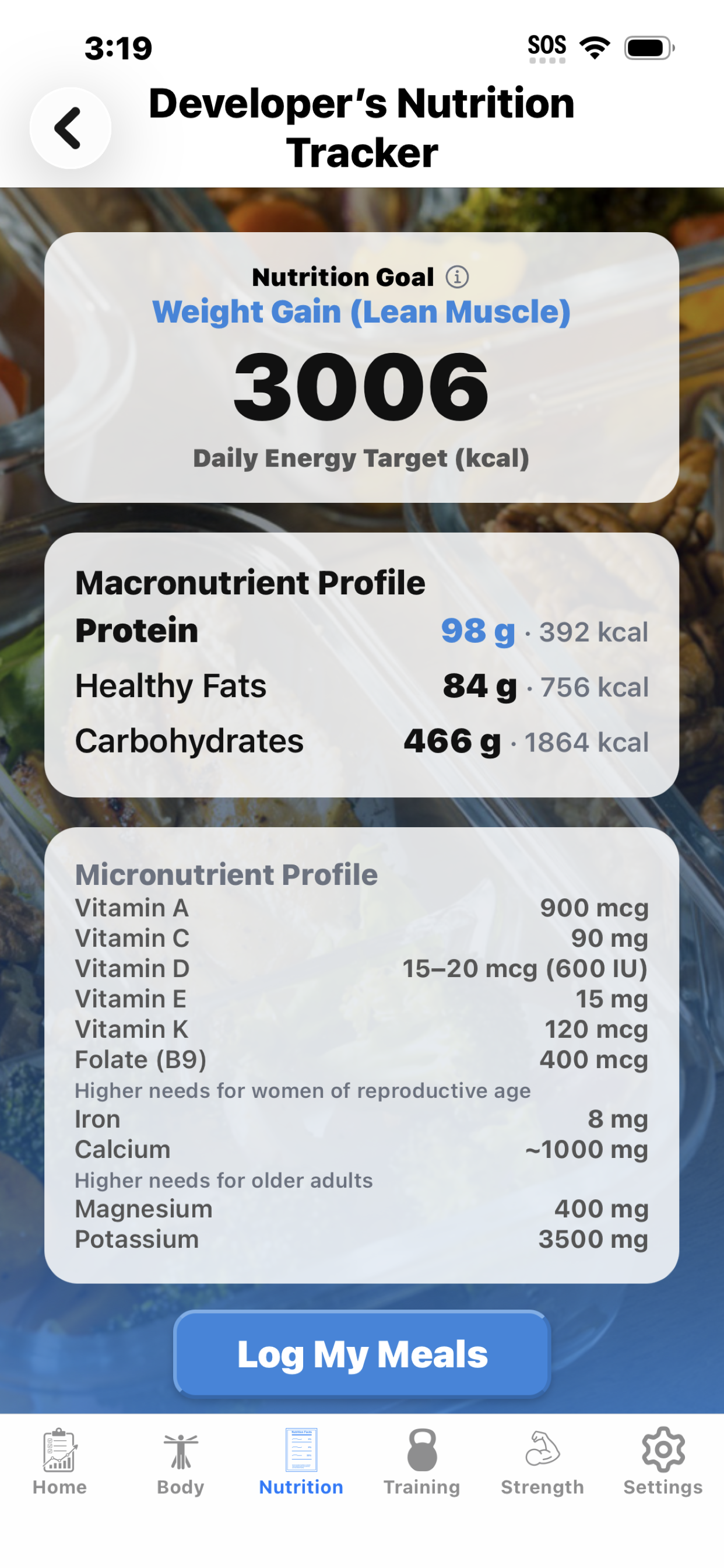 Nutrition Tracker